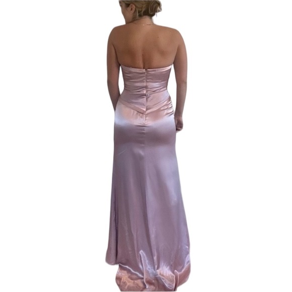 Jovani Strapless Gown Pink - Picture 2 of 6